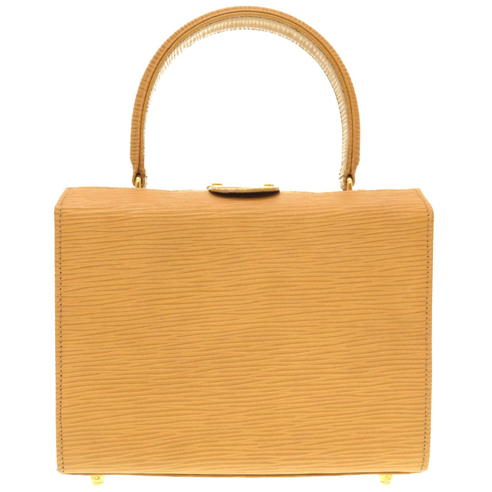 美品 フェンディ レザー ベージュ ヴィンテージ ハンドバッグ バニティバッグ バッグ 茶 0102 【中古】 FENDI