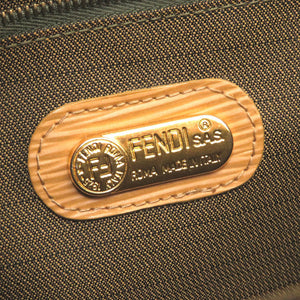 美品 フェンディ レザー ベージュ ヴィンテージ ハンドバッグ バニティバッグ バッグ 茶 0102 【中古】 FENDI