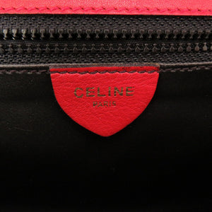 美品 セリーヌ レザー レッド ヴィンテージ ハンドバッグ バッグ 赤 0103 【中古】 CELINE