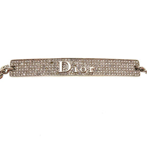 美品 クリスチャン ディオール ラインストーン サテン ストーン レッド ロゴ ハンドバッグ バッグ 赤 0104 【中古】 Christian Dior