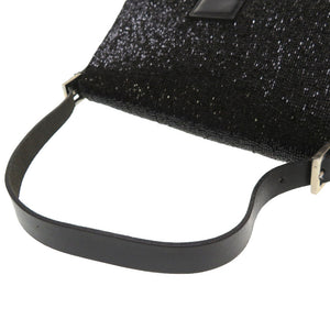 フェンディ マンマバケット ビーズ レザー ブラック ハンドバッグ バッグ 黒 0106 【中古】 FENDI