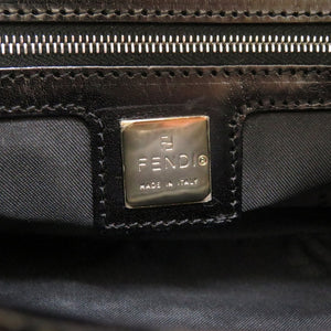 フェンディ マンマバケット ビーズ レザー ブラック ハンドバッグ バッグ 黒 0106 【中古】 FENDI