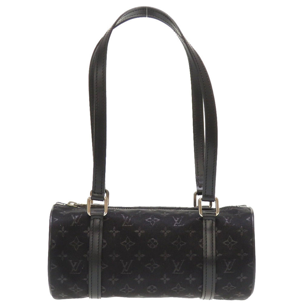 ルイ ヴィトン モノグラム サテン リトル パピヨン ノワール M92352 ハンドバッグ バッグ ブラック 黒 LV 0113 【中古】 LOUIS VUITTON