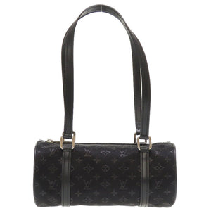 ルイ ヴィトン モノグラム サテン リトル パピヨン ノワール M92352 ハンドバッグ バッグ ブラック 黒 LV 0113 【中古】 LOUIS VUITTON