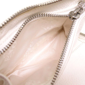 新品同様 クロムハーツ REC F ZIP MINI ラウンドファスナー 財布 レザー ホワイト 白 0117 【中古】 CHROME HEARTS