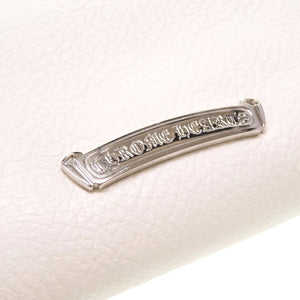 新品同様 クロムハーツ REC F ZIP MINI ラウンドファスナー 財布 レザー ホワイト 白 0117 【中古】 CHROME HEARTS