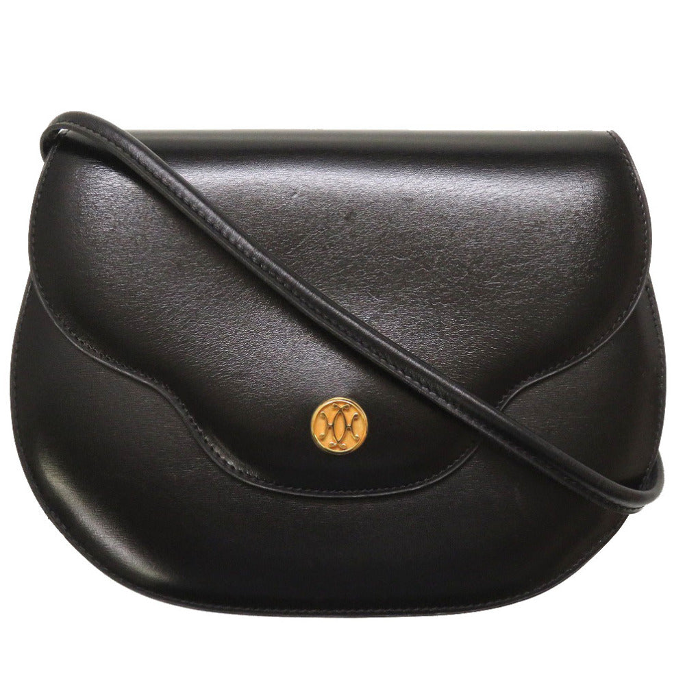 新品同様 エルメス ポーラ ボックスカーフ ブラック ゴールド金具 ショルダーバッグ バッグ 黒 0118 【中古】 HERMES