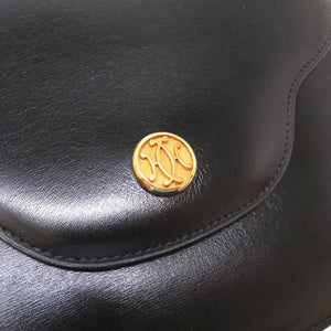 新品同様 エルメス ポーラ ボックスカーフ ブラック ゴールド金具 ショルダーバッグ バッグ 黒 0118 【中古】 HERMES