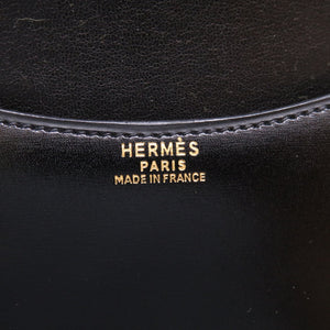 新品同様 エルメス ポーラ ボックスカーフ ブラック ゴールド金具 ショルダーバッグ バッグ 黒 0118 【中古】 HERMES