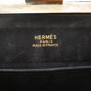 エルメス サック ア マリース アシカ ドブリス スウェード ブラック グレー 〇S刻印 ショルダーバッグ バッグ 0128 【中古】 HERMES