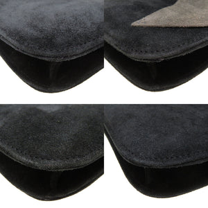 エルメス サック ア マリース アシカ ドブリス スウェード ブラック グレー 〇S刻印 ショルダーバッグ バッグ 0128 【中古】 HERMES