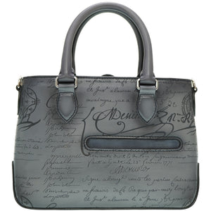 新品同様 ベルルッティ トゥジュール ガリバー カリグラフィ ショルダー ハンドバッグ ヴェネチアカーフ グレー 0005【中古】BERLUTI メンズ