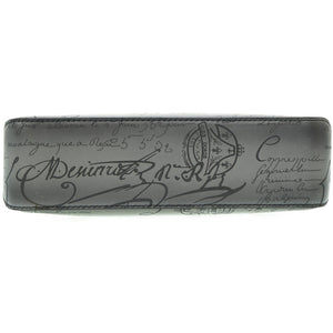 新品同様 ベルルッティ トゥジュール ガリバー カリグラフィ ショルダー ハンドバッグ ヴェネチアカーフ グレー 0005【中古】BERLUTI メンズ