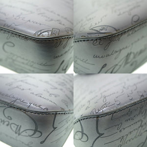 新品同様 ベルルッティ トゥジュール ガリバー カリグラフィ ショルダー ハンドバッグ ヴェネチアカーフ グレー 0005【中古】BERLUTI メンズ