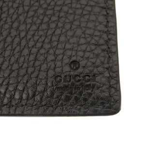 未使用 グッチ GG レザー ブラック 481727 長財布 財布 黒 0008【中古】GUCCI メンズ