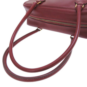 エルメス ミニプリュム プリュム20 ボックスカーフ ボルドー ゴールド金具 〇V刻印 ハンドバッグ バッグ 赤 0015 【中古】 HERMES