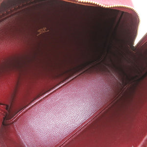 エルメス ミニプリュム プリュム20 ボックスカーフ ボルドー ゴールド金具 〇V刻印 ハンドバッグ バッグ 赤 0015 【中古】 HERMES