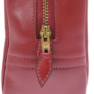 エルメス ミニプリュム プリュム20 ボックスカーフ ボルドー ゴールド金具 〇V刻印 ハンドバッグ バッグ 赤 0015 【中古】 HERMES