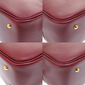 エルメス ミニプリュム プリュム20 ボックスカーフ ボルドー ゴールド金具 〇V刻印 ハンドバッグ バッグ 赤 0015 【中古】 HERMES