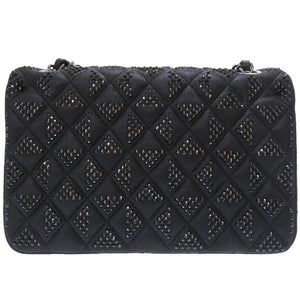 未使用 シャネル ミニマトラッセ レザー ブラック スタッズ ショルダーバッグ バッグ 黒 0017 【中古】 CHANEL スモール