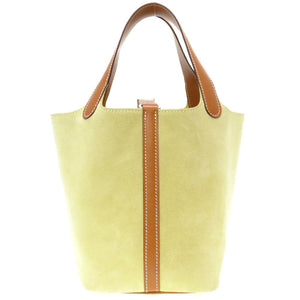 新品同様 エルメス ピコタンロック タッチ PM ドブリス バトラー ジョーヌプッサン ナチュラル シルバー金具 A刻印(2017年製) ハンドバッグ バッグ 0020 【中古】 HERMES