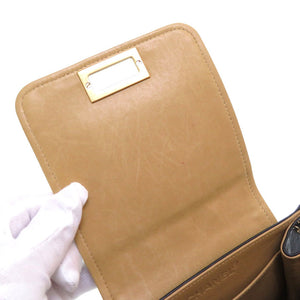 美品 シャネル 2.55 チョコバー ラムスキン ブラック ゴールド金具 ショルダーバッグ バッグ 黒 0023 【中古】 CHANEL