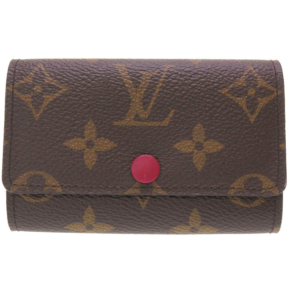 未使用 ルイ ヴィトン モノグラム ミュルティクレ6 フューシャ M60701 6連キーケース LV 0024 【中古】 LOUIS VUITTON
