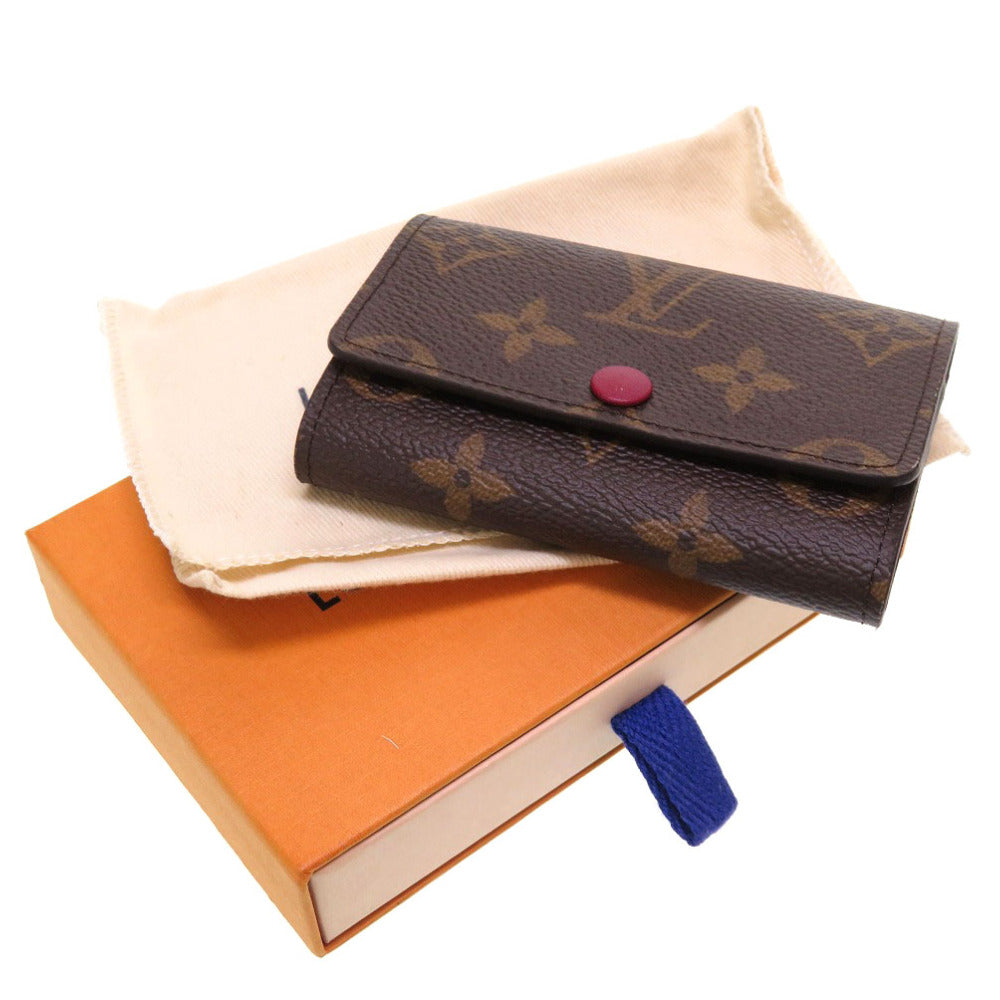 未使用 ルイ ヴィトン モノグラム ミュルティクレ6 フューシャ M60701 6連キーケース LV 0024 【中古】 LOUIS VUITTON