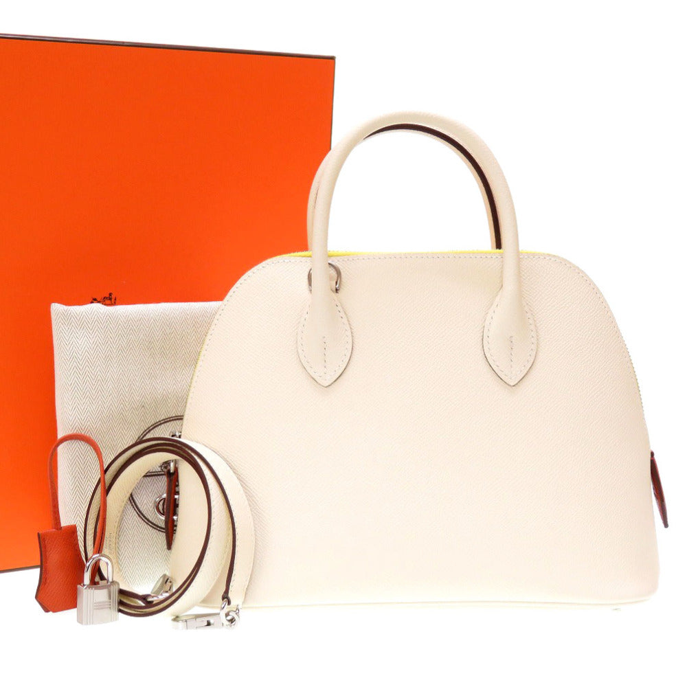 未使用 エルメス ボリード1923 25 トリコロール ヴォーエプソン ナタ ジョーヌシトロン テールバテュー B刻印(2023年製) ハンドバッグ バッグ 0026 【中古】 HERMES ボリード