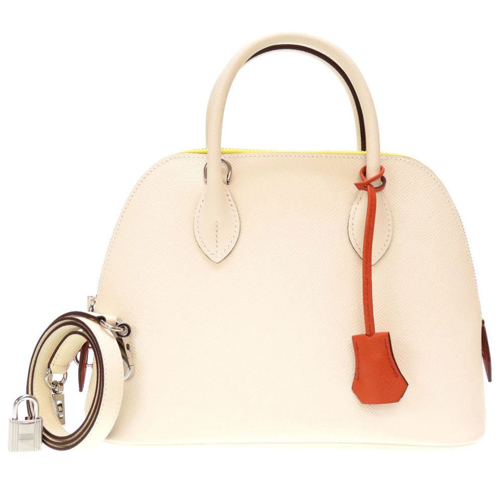 未使用 エルメス ボリード1923 25 トリコロール ヴォーエプソン ナタ ジョーヌシトロン テールバテュー B刻印(2023年製) ハンドバッグ バッグ 0026 【中古】 HERMES ボリード