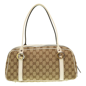 新品同様 グッチ GGツインズ 232958 ショルダーバッグ GGキャンバス/レザー ブラウン 0035【中古】GUCCI