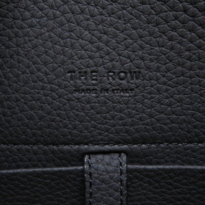 未使用 ザ ロウ マルゴー10 レザー ブラック シルバー金具 ハンドバッグ バッグ 黒 0037 【中古】 THE ROW