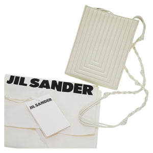 美品 ジルサンダー タングル ショルダーバッグ レザー オフホワイト 0055【中古】JIL SANDER