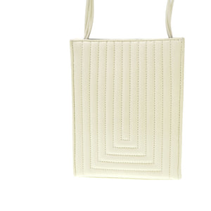 美品 ジルサンダー タングル ショルダーバッグ レザー オフホワイト 0055【中古】JIL SANDER