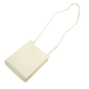 美品 ジルサンダー タングル ショルダーバッグ レザー オフホワイト 0055【中古】JIL SANDER