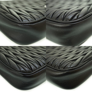 新品同様 ミュウミュウ 2WAY ショルダーバッグ マテラッセ 5BH211 ショルダーバッグ レザー/フェイクパール ブラック 黒 0056【中古】MIU MIU チェーン