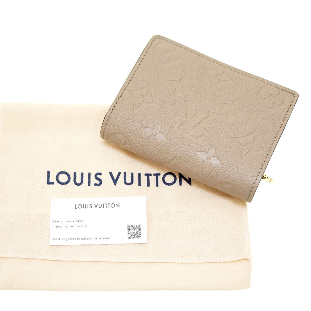 新品同様 ルイヴィトン ポルトフォイユ クレア M80152 モノグラム アンプラント 二つ折り財布 トゥルトレール LV 0058【中古】LOUIS VUITTON