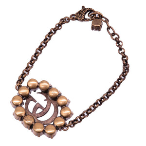 新品同様 グッチ ダブルG GG ラインストーン レッド ブレスレット アクセサリー 0065 【中古】 GUCCI