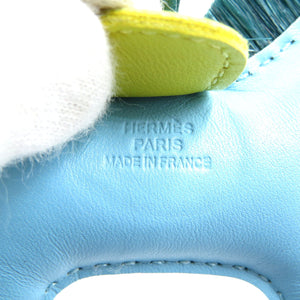 美品 エルメス ロデオ PM アニョーミロ クリノラン セレステ ライム マラカイト ブルー バッグチャーム 0080【中古】HERMES