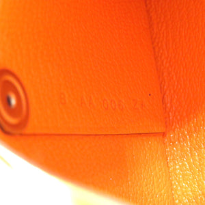 未使用 エルメス バスティア ヴェルソ シェブルミゾル シルバー金具 クミン オレンジミニアン イエロー コインケース 0081【中古】HERMES