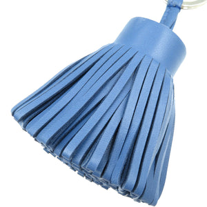 新品同様 エルメス カルメン アニョーミロ シルバー金具 ブルーアガット キーホルダー バッグチャーム 0082【中古】HERMES