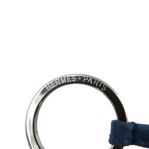 新品同様 エルメス カルメン アニョーミロ シルバー金具 ブルーアガット キーホルダー バッグチャーム 0082【中古】HERMES