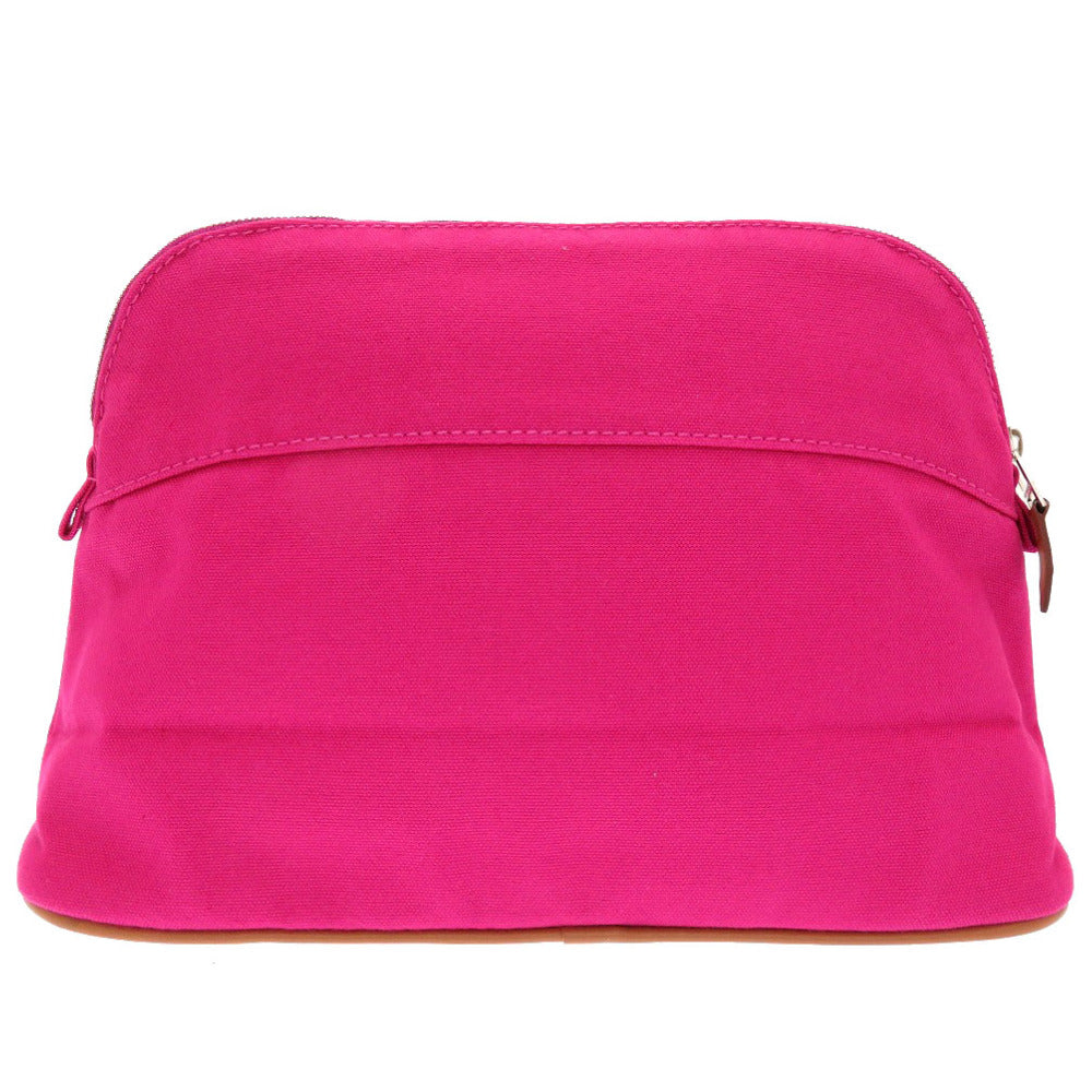 美品 エルメス ボリードポーチ 25 MM キャンバス ハイビスカス ポーチ バッグ 0086 【中古】 HERMES