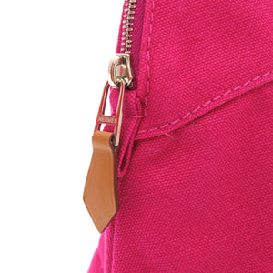 美品 エルメス ボリードポーチ 25 MM キャンバス ハイビスカス ポーチ バッグ 0086 【中古】 HERMES