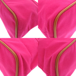 美品 エルメス ボリードポーチ 25 MM キャンバス ハイビスカス ポーチ バッグ 0086 【中古】 HERMES