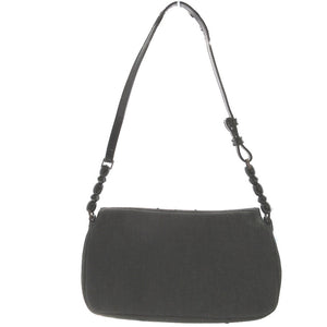 美品 クリスチャンディオール マリスパール デニム レザー ブラック 黒 ショルダーバッグ 0002【中古】Christian Dior