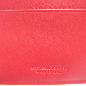 美品 ボッテガヴェネタ イントレチャート レザー レッド 赤 手帳 アジェンダ 0003【中古】BOTTEGA VENETA