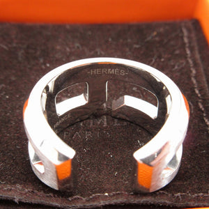 美品 エルメス プレイリング サイズ62 メタル シルバー 指輪 リング 0004【中古】HERMES