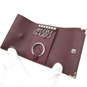新品同様 カルティエ サントス レザー ブラック 黒 6連 キーケース 0007【中古】Cartier