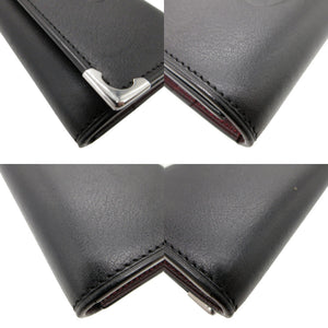 新品同様 カルティエ サントス レザー ブラック 黒 6連 キーケース 0007【中古】Cartier
